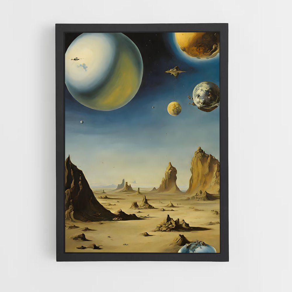 Poster Désert Astral – affiche Art spatial (vue 2)
